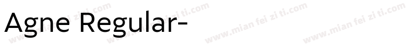 Agne Regular字体转换